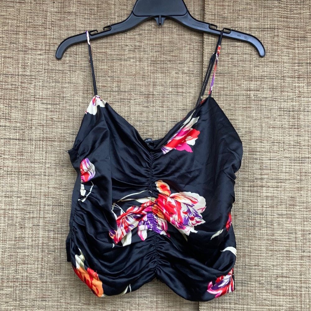 Dynamite spaghetti strap top black with floral print